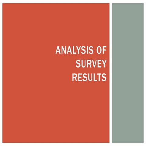 Analysis of survey results