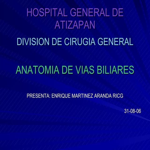 Anatomia de vias biliares