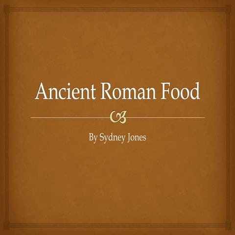 Ancient roman food