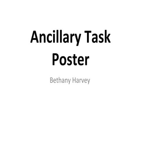 Ancillary task poster