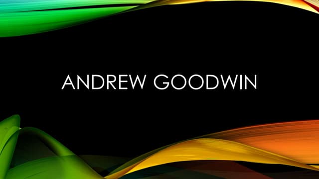 Andrew Goodwin Music Video Theory
