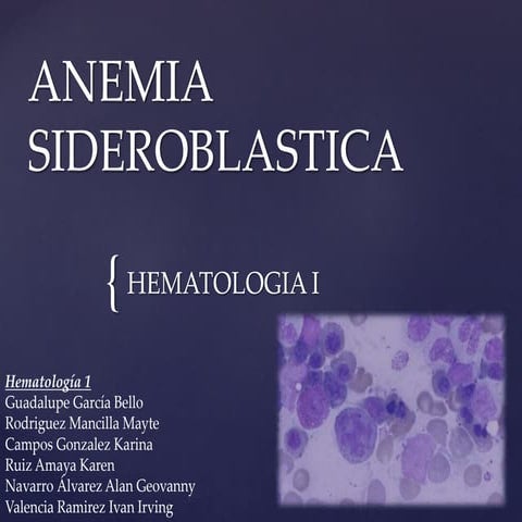 Anemias sideroblastica