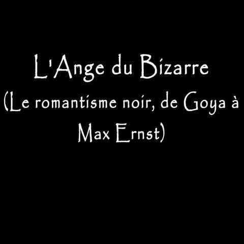 Ange du bizarre, le Romantisme noir