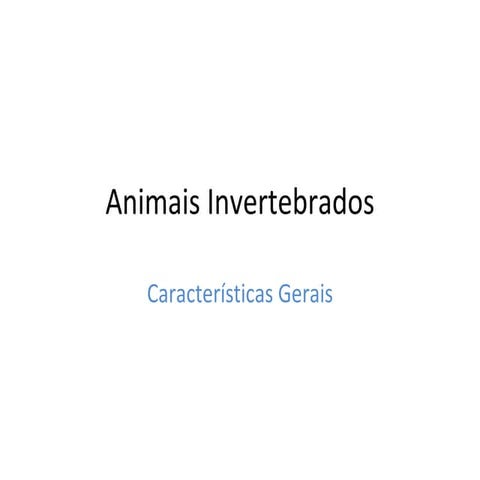 Animais invertebrados- Poríferos