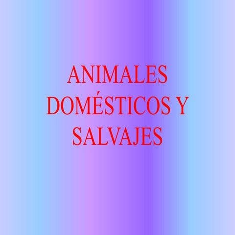 Animales domésticos y salvajes
