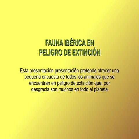 Animales en peligro de extincion