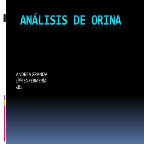Análisis de orina