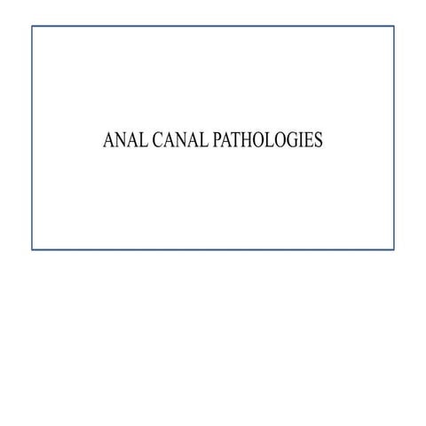 ano-rectal disorders (Background, Anatomy, Pathophysiology, Investigations an...