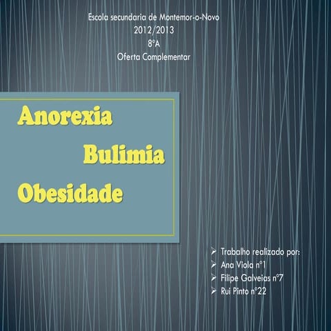 Anorexia,bulimia,obesidade
