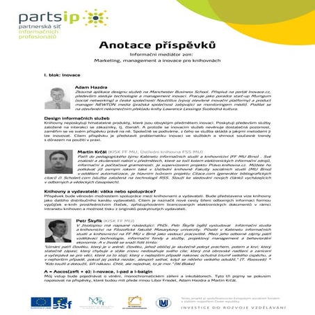 Anotace přednášek 