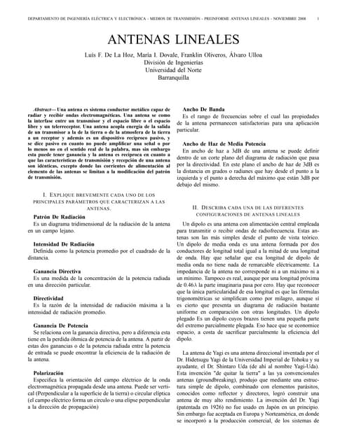 Antenas Lineales