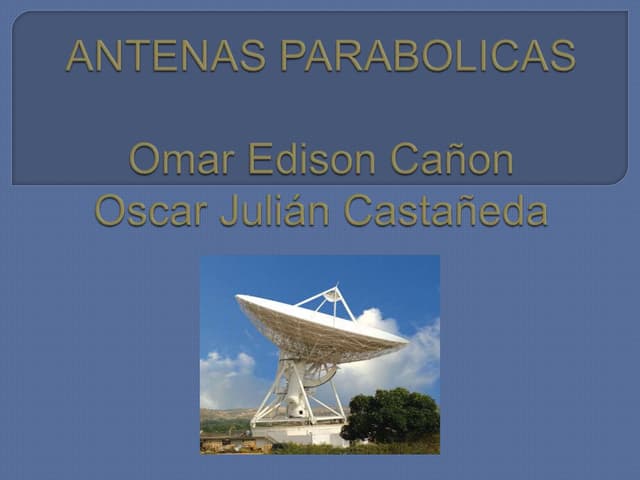 Antenas parabolicas