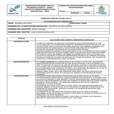 CULTIVAR UNA HUERTA ORGÁNICA ESCOLAR