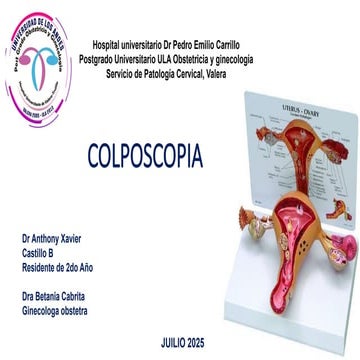 Colposcopia uso correcto y técnica adecuada