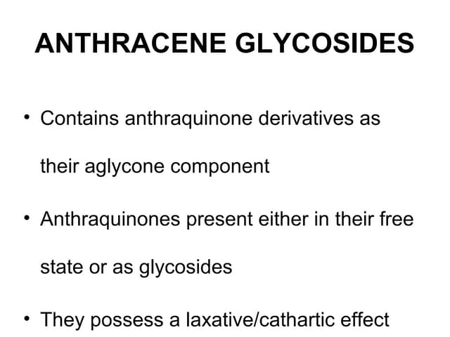 Anthracene glycosides lecture-2012-2013(1)