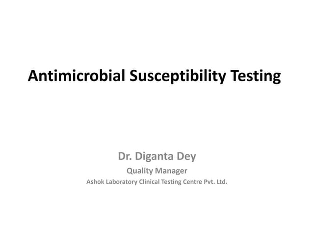 Antimicrobial susceptibility testing