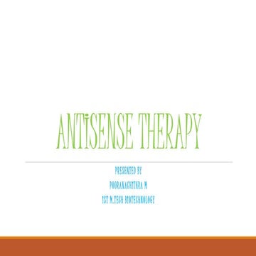 Antisense therapy