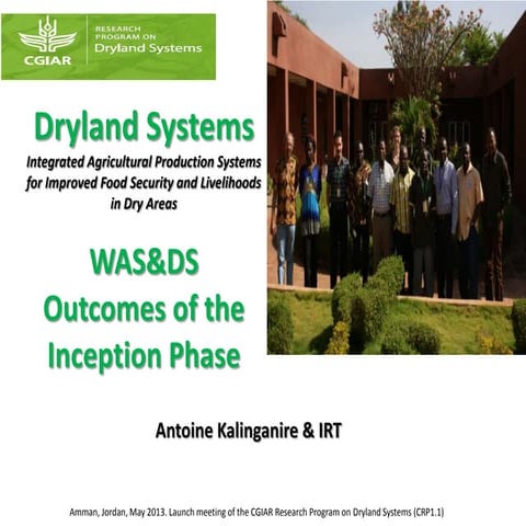 West Africa Sahel and Dryland Savannah Outcomes of the Inception Phase
