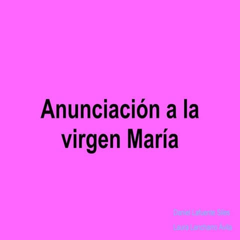 Anunciación a la virgen maría