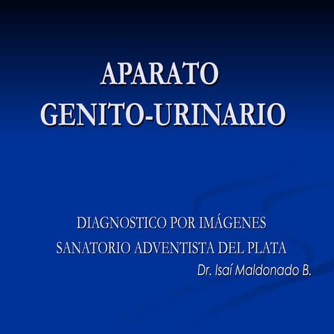 diagnostico por imagenes del aparato genito urinario