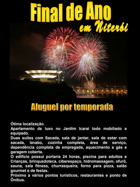 Apartamento temporada e Copa 2014 em Niterói