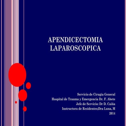 Apendicectomia laparoscopica