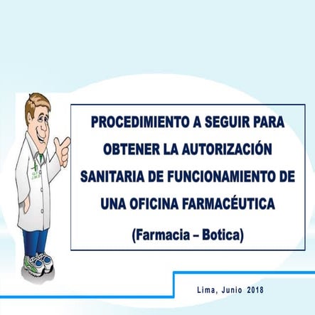 APERTURA DE UNA FARMACIA O BOTICA
