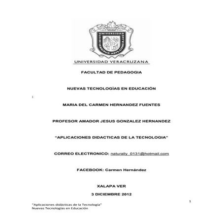 Aplicaciones didacticas de la tecnologia 