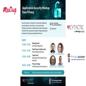 Application security meetup data privacy_27052021