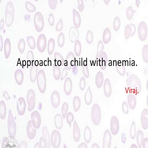 a child with anaemia - an approach