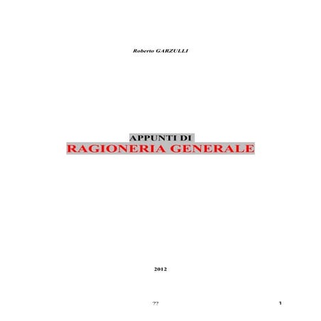 Appunti ragioneria generale