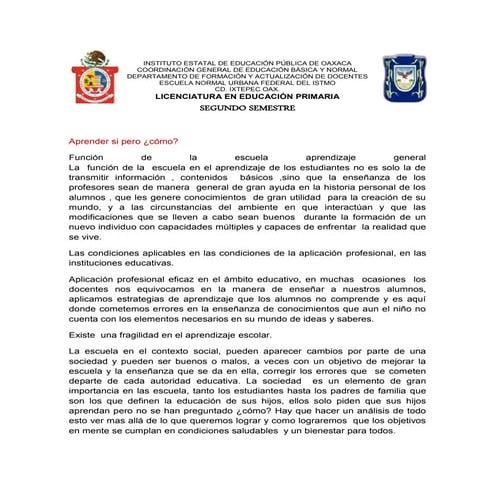 Aprender si pero ¿como