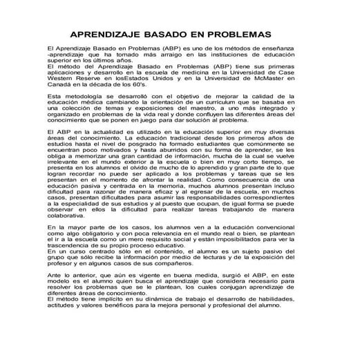 Aprendizaje basado en problemas