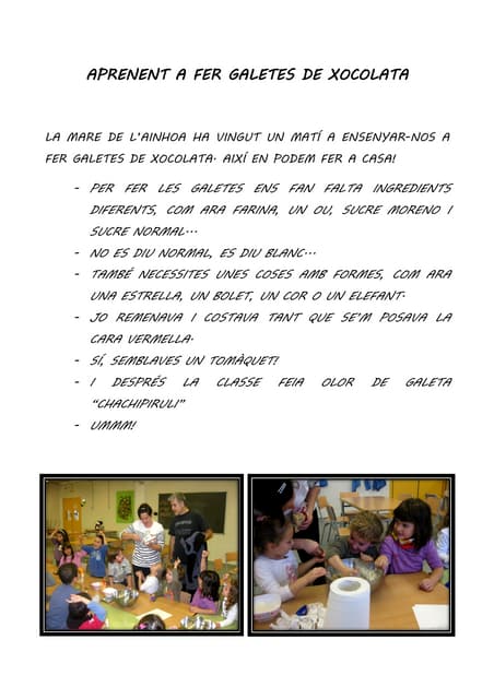 Aprenent a fer galetes de xocolata