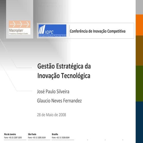Gestão Estratégica da Inovação Tecnológica