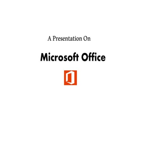 A presentation on ms office