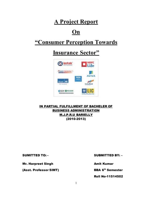 A project report_on_consumer_perception towards life insurance