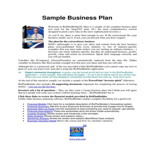 Aptitudes d'un entrepreneur business plan sample