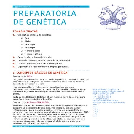 Apuntes de genética jano