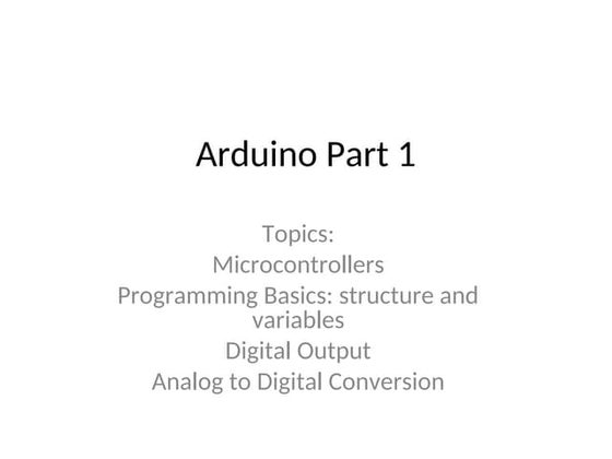 Arduino description and interfacing details