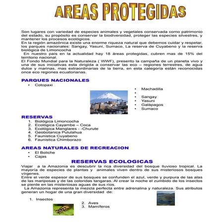 Areas protegidas