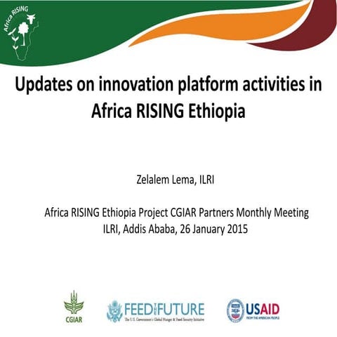 Updates on innovation platform activities in Africa RISING Ethiopia