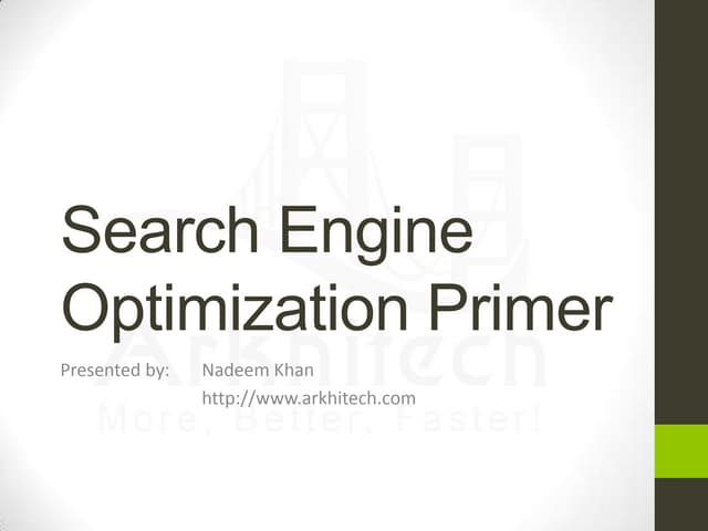 Search Engine Optimization Primer