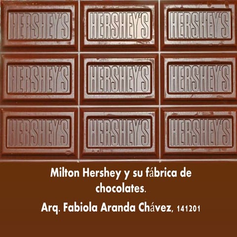 Arq. Fabiola Aranda Chávez - Milton Hershey´s y su fábrica de chocolates 141201