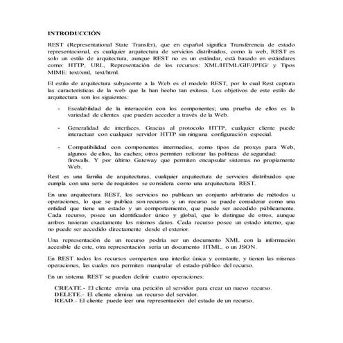Arquitectura Rest