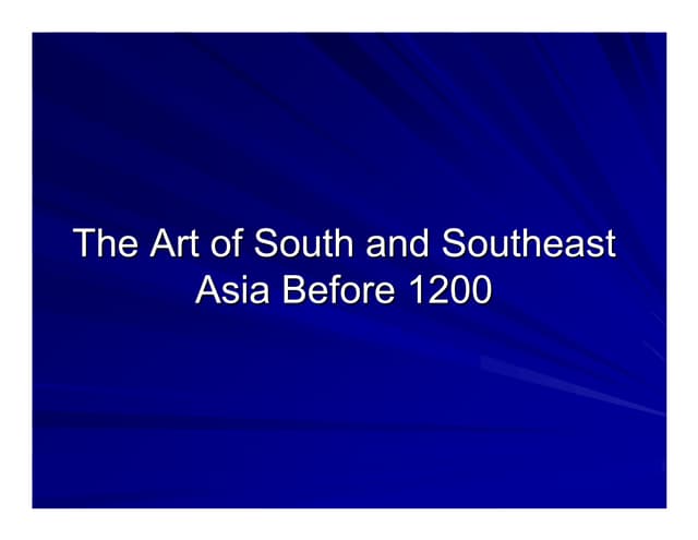 Art history of india and south east asia