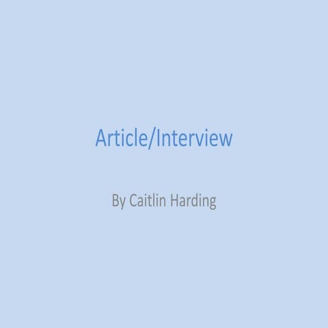 Articleinterview