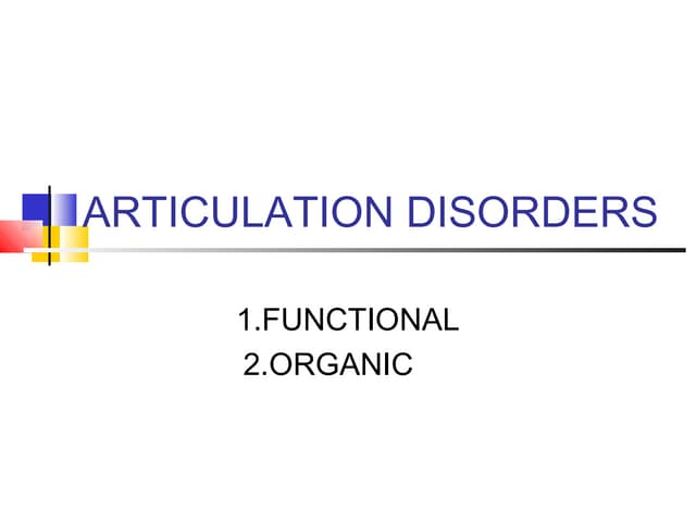 Articulation disorders2