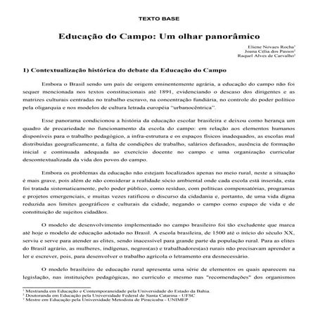 Artigo Educação do campo
