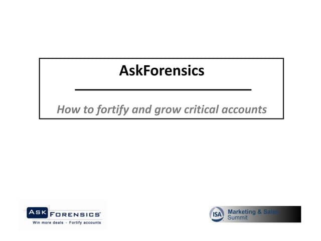 How to Fortify and Grow Critical Accounts